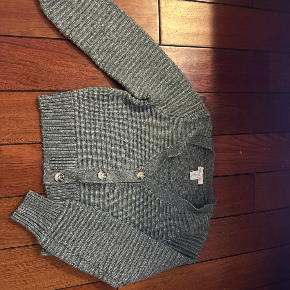 Sage Green Ribbed Women's Sweater